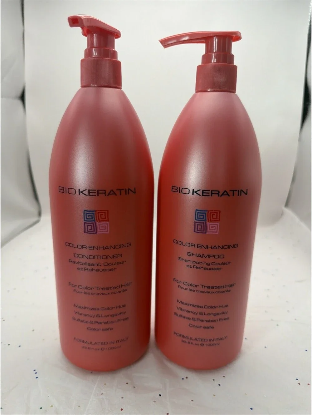 Bio Keratin Color Enhancing DUO Shampoo & Conditioner 33.8 fl oz Italy New